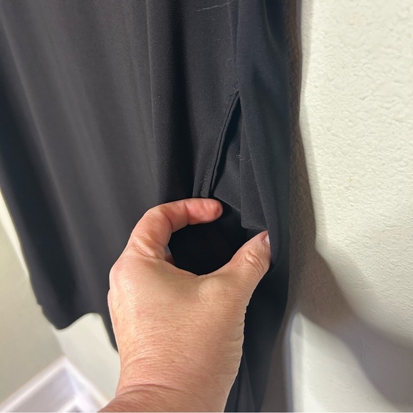 Audrey Whitmore Black Sutton Elbow Sleeve Shift Dress Size L - Picture 3 of 8